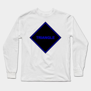 Black Blue Triangle Long Sleeve T-Shirt